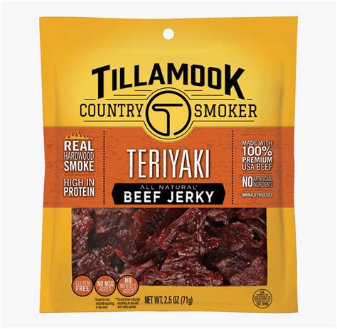 Large Teriyaki Beef Jerky Tillamook Honey Glazed Jerky Hd Png