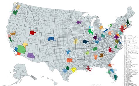Largest Metropolitan Areas In The United States
