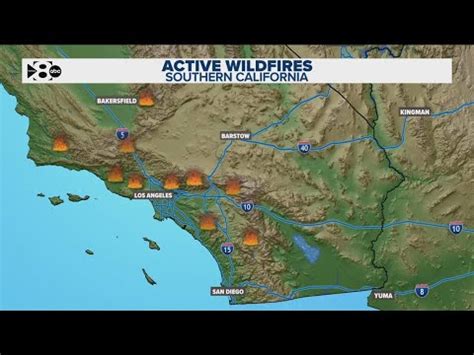 Latest Fire Forecast As Wildfires Continue Burning In Los Angeles