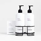 Lavender Eucalyptus Hand Soap Lotion And Candle Gift Set With Matte Black Caddy Crate Barrel