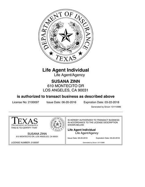 Life And Health Insurance License Texas