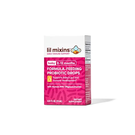 Lil Mixins Feeding Probiotic Drops For Baby For Immune Digestive Support