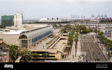 Long Beach Ca March 12 2025 View Of Long Beach Waterfront With