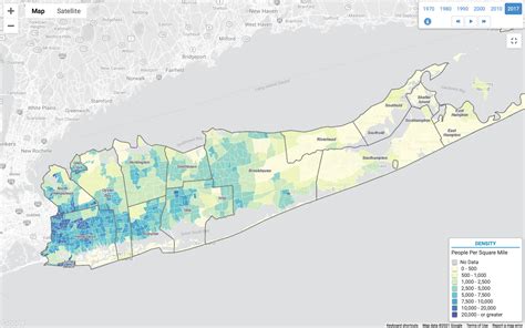 Long Island Population Graph 1900 2010 U S Geological Survey