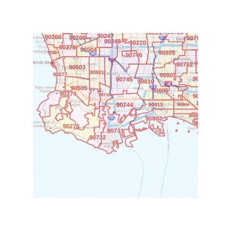 Los Angeles County California Zip Codes Stanfords