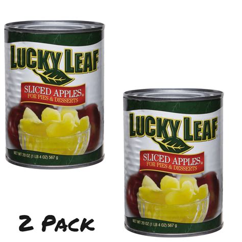 Lucky Leaf Sliced Apples Canned Fruit For Pies And Desserts 2 Pack 20 Oz Walmart Com