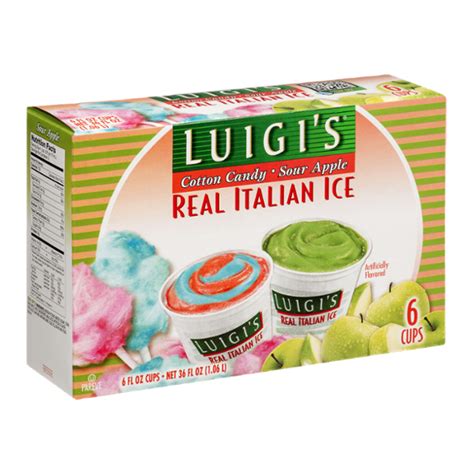 Luigi S Cotton Candy Sour Apple Real Italian Ice