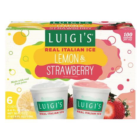 Luigi S Real Italian Ice Lemon Strawberry Smart Final Luigi S Real Italian Ice Lemon Strawberry Smart Final
