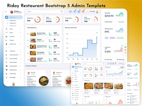 Manage Your Restaurant With Restaurant Dashboards Templates Riday