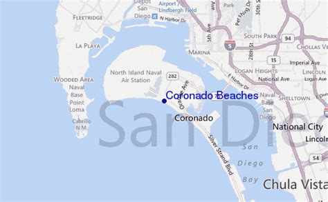 Map Coronado Island San Diego