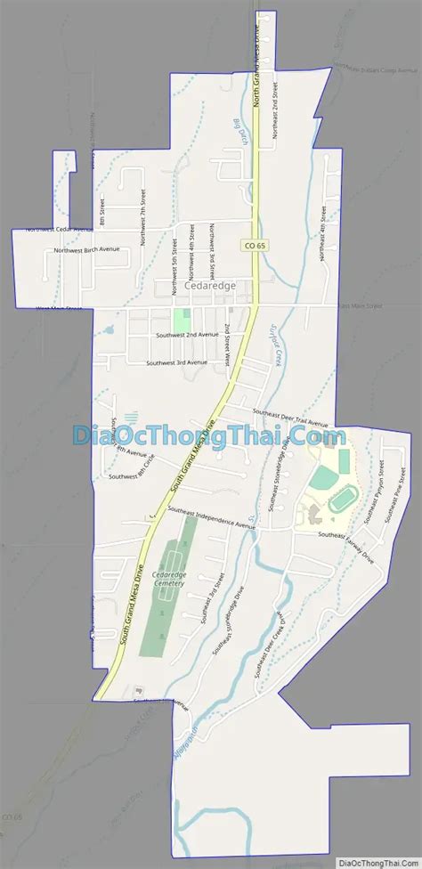 Map Of Cedaredge Town Thong Thai Real