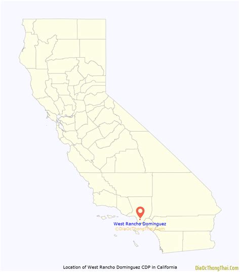 Map Of East Rancho Dominguez Cdp Thong Thai Real