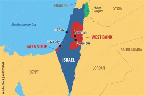 Map Of Gaza And Israel