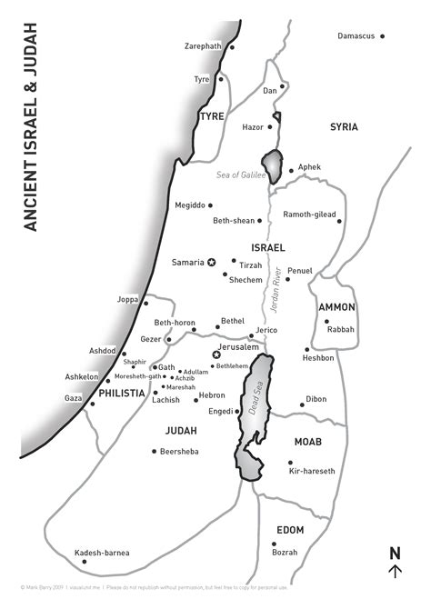 Map Of Israel Judah Visual Unit
