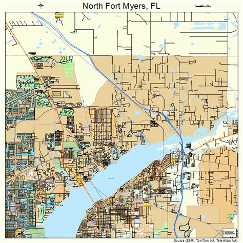 Map Of North Fort Myers Fl Florida