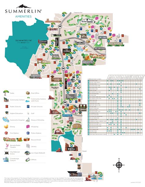 Map Of Summerlin Resort In Las Vegas Nv Map Of Summerlin Resort In Las Vegas Nv