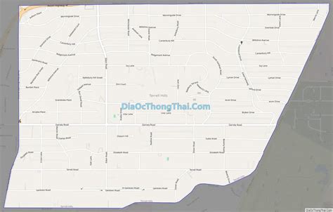 Map Of Terrell Hills City Thong Thai Real