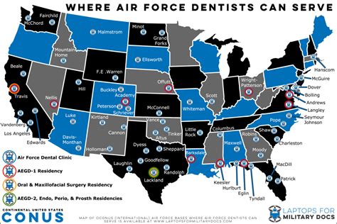Map Of Usaf Bases In Usa Printable Us Maps