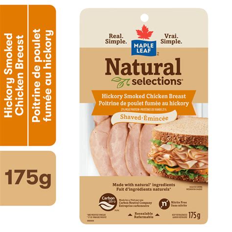 Maple Leaf Natural Selections Shaved Deli Chicken Breast Hickory