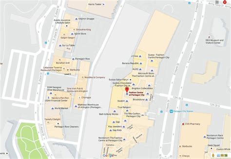 Maps And Directions To The Pentagon Pentagon City Mall