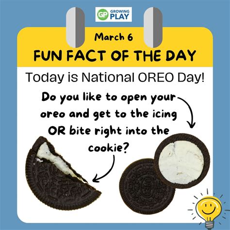 March 6 National Oreo Day Growing Play