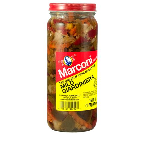 Marconi Foods Giardiniera Peppers Chicago Style Condiments