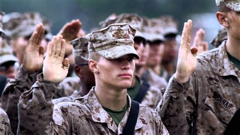 Marines Recite The Oath Of Enlistment
