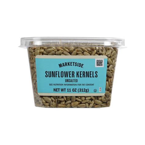 Marketside Unsalted Sunflower Kernels 11 Oz Tub Walmart Com