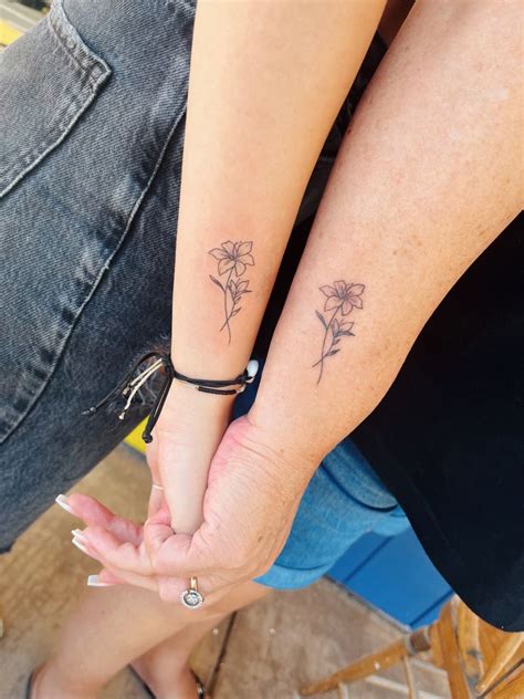 Matching Best Friend Tattoos Wildflower Tattoos Matching Tattoos Fine