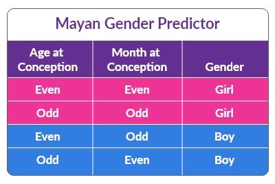 Mayan Calendar Gender Prediction Sneakpeek