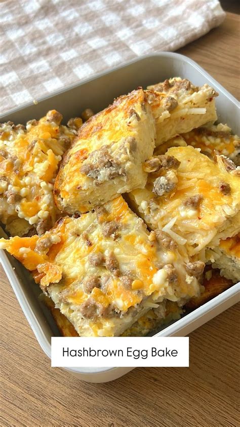 Meal Prep Egg Bake With Hashbrowns And Sausage Ingredients 20 Oz