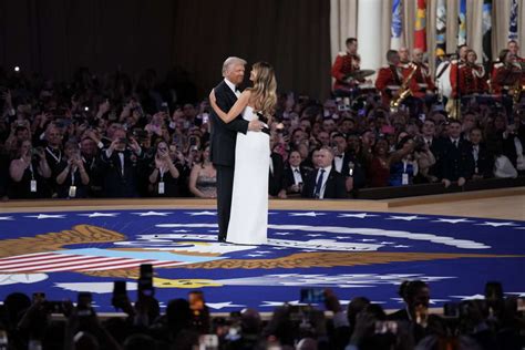 Melania Electrifies Crowd In Enticing Leggy Gown As She Dances With