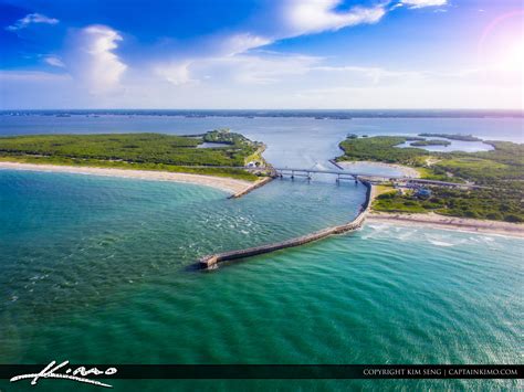 Melbourne Beach At Sebastian Inlet Aerial View