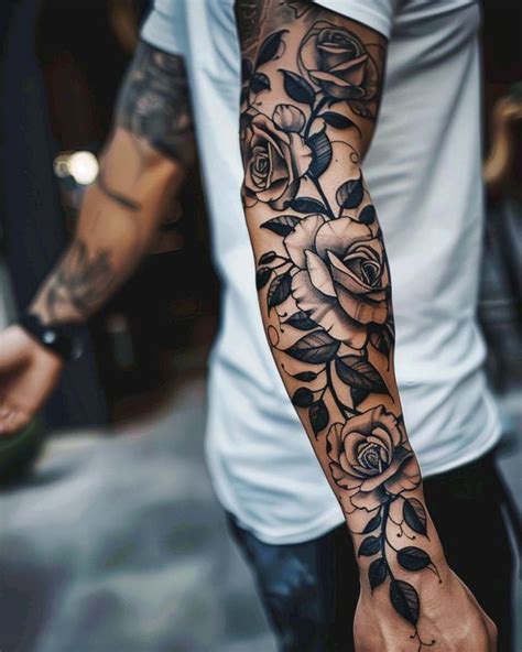 Mens Tattoos Roses