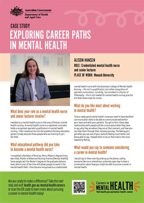 Mental Health Careers Fact Sheet Credentialed Mental Health Nurse