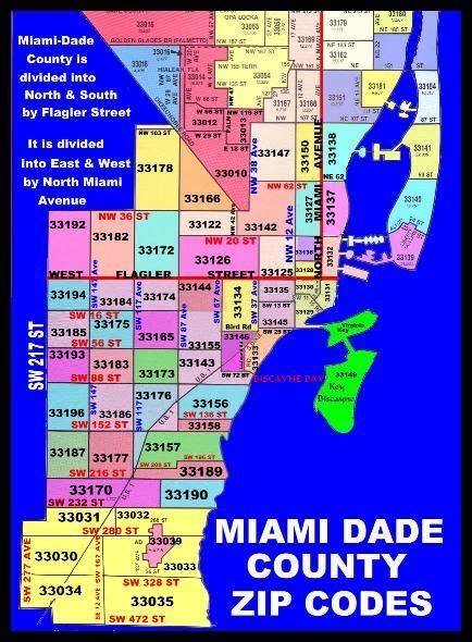 Miami Dade County Florida Zip Codes Stanfords
