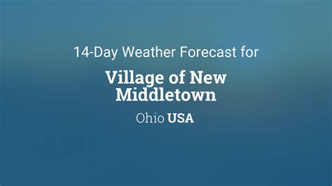 Middletown Ohio Usa 14 Day Weather Forecast