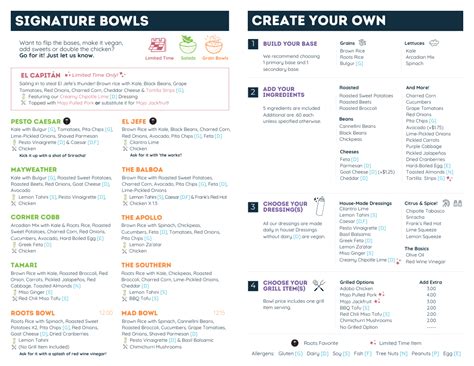Midlothian Menu Roots Natural Kitchen