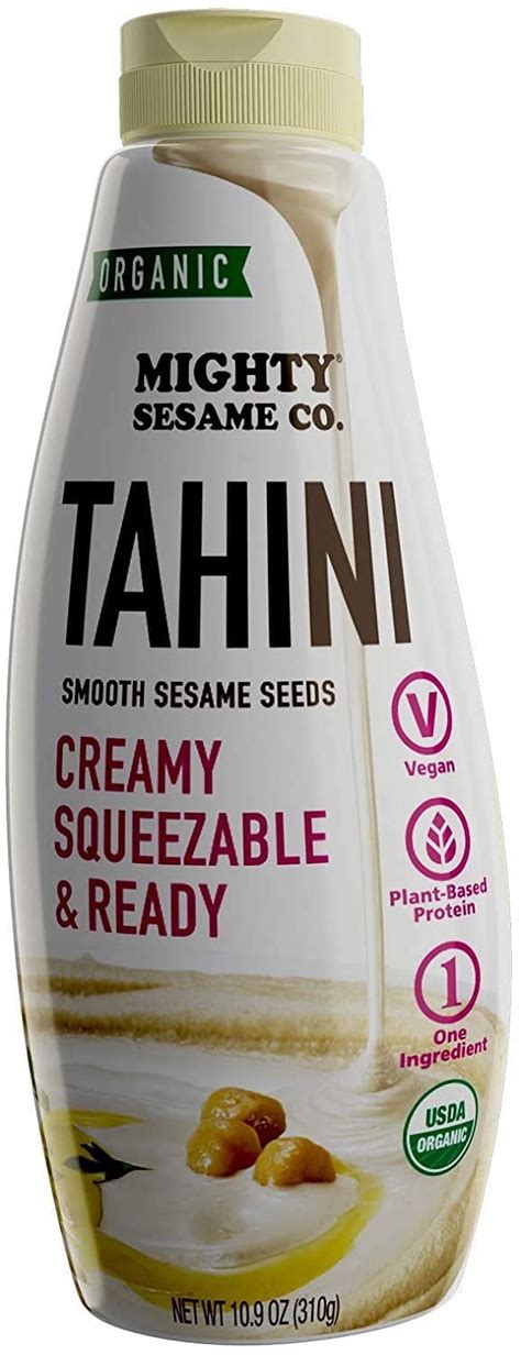 Mighty Sesame, Organic Tahini Paste, 100% Sesame, 10.9Oz Squeezable Bottle,  Gluten Free - Walmart.com