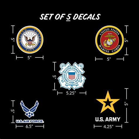 Military Branches Logos Decalcomania
