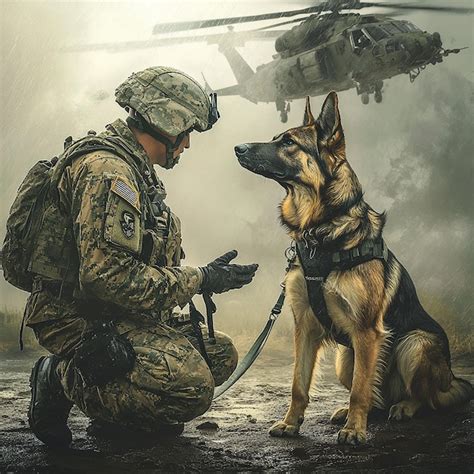 Military Dog Training In Action Premium Ai Generated Image