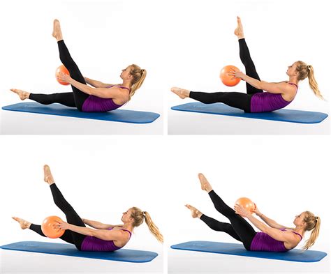 Mini Ball Core Ab Workout Using Ball Abs Workout Small Exercise Ball Exercises Mini Ball Core