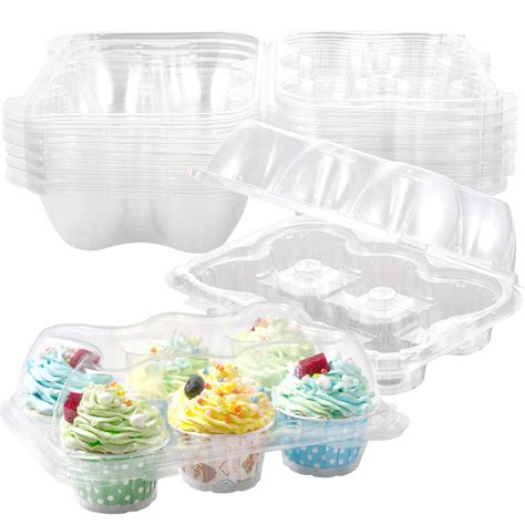 Mini Cupcake Containers Dome Lids Disposable Plastic Muffin Temu Canada
