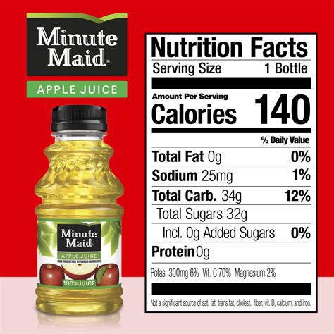 Minute Maid Apple Juice Nutrition Facts