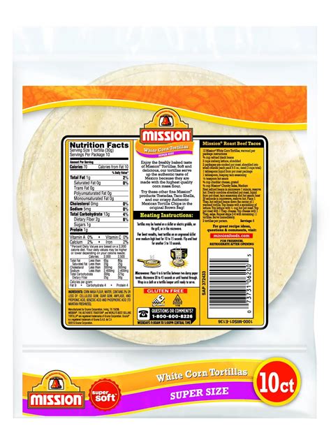 Mission 12 Inch Flour Tortilla Nutrition Facts Find Property To Rent