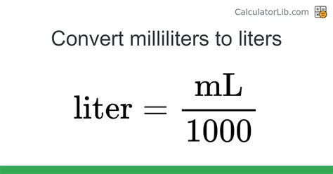 Converting ML to Liters: A Quick and Easy Guide