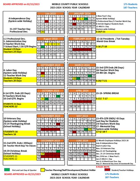 Mobile County Public Schools Calendar 2024 2025 Yearly