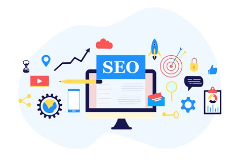 Modern Flat Design Concept Of Seo Search Engine Optimization For