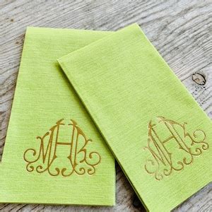 Monogrammed Linen Like Guest Towel Napkins Bella Etsy Monogrammed Linen Like Guest Towel Napkins Bella Etsy