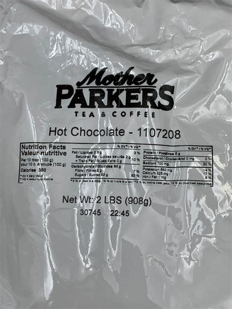 Mother Parkers Hot Chocolate Mix 2Lbs